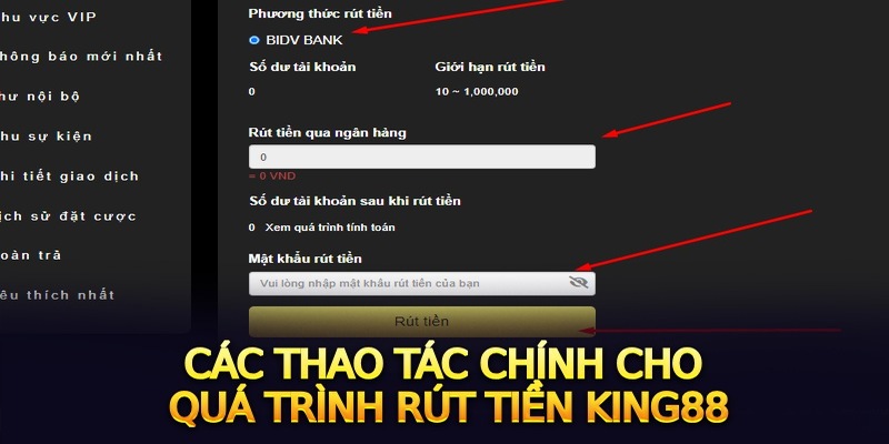 Kiểm tra lại dữ liệu trước khi nhấn vào mục xác nhận rút tiền