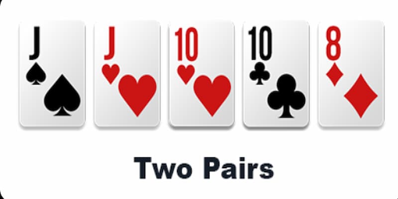 Thứ tự bài Poker thứ 8 chính là liên kết Two Pair